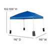Flash Furniture Blue Pop Up Canopy Tent and Bi-Fold Table Set JJ-GZ10PKG183Z-BL-GG